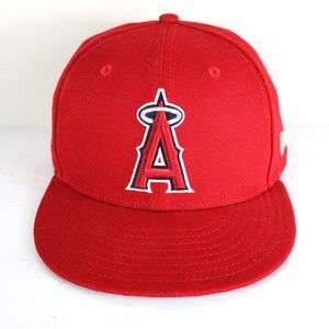 New ERA Los Angeles Angels MLB Wool Fitted Cap 7 1/8 USA Made Hologram Hat